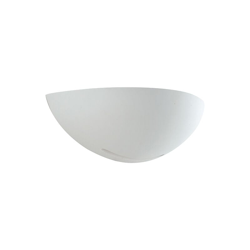 Image of Intec - Applique sestriere in gesso bianco verniciabile con luce biemissione (1xE27) - Bianco
