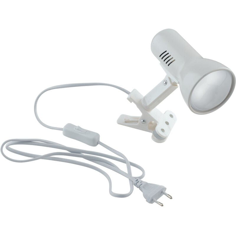 Intec - Spot carrera in metallo bianco a pinza con...