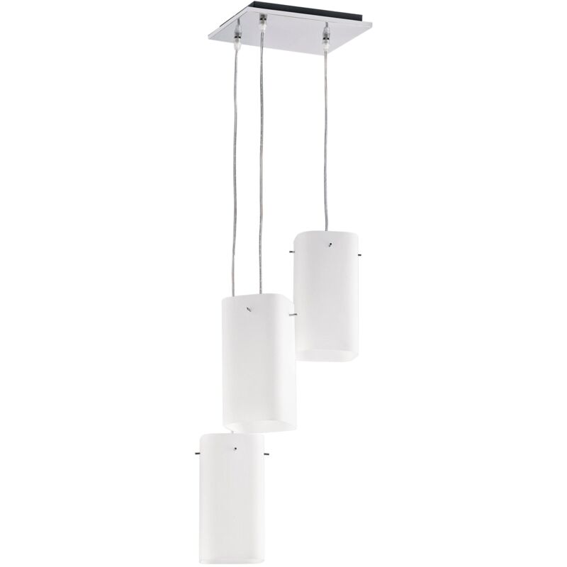 Sospensione square Bianco in Metallo 3xE27