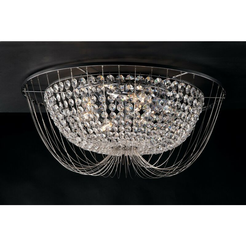 Image of Plafonnier Design Vienna Chrome ampoules 24cm
