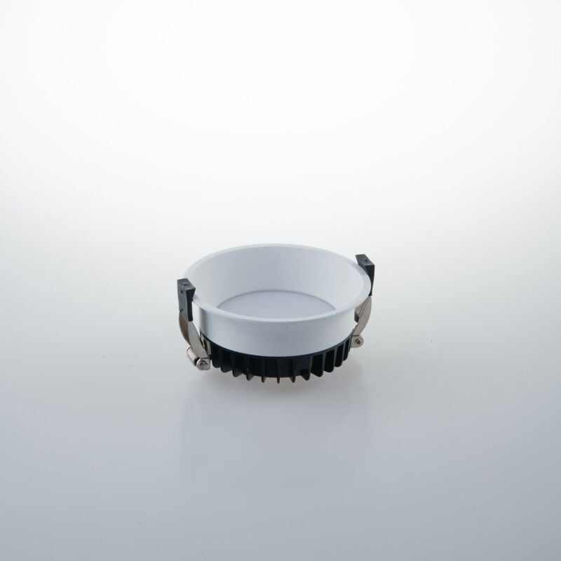 Incasso LED XANTO tondo bianco satinato con luce