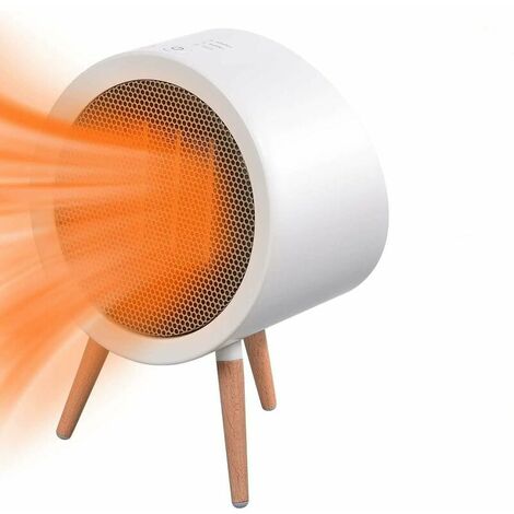Fan Heater, 800W Mobile Fan Heater, 3-Mode Mini Portable Ceramic Electric Heater, Full Touch Buttons and Timer Function for Living Room, Bedroom, Office