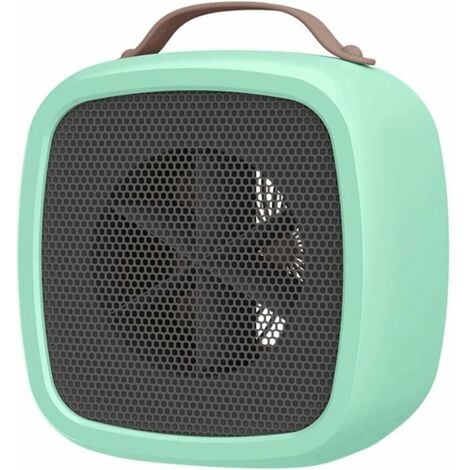 Fan Heater Small Portable Electric Heater, Bathroom Fan Heater Mini Ceramic Fan Heater ​Additional Heater ​for Office Room Heater 400W - 10×14×14cm (green)