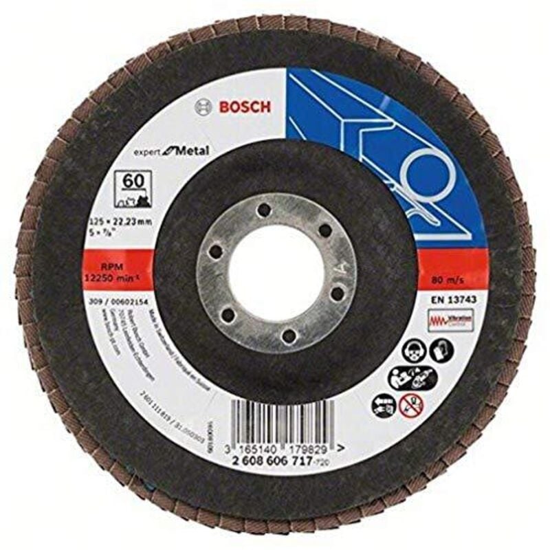 Bosch - Accessories 2608606717 - Disco lamellare, diametro 125 mm, foro 22,23 60 giri/min, 1 Pz