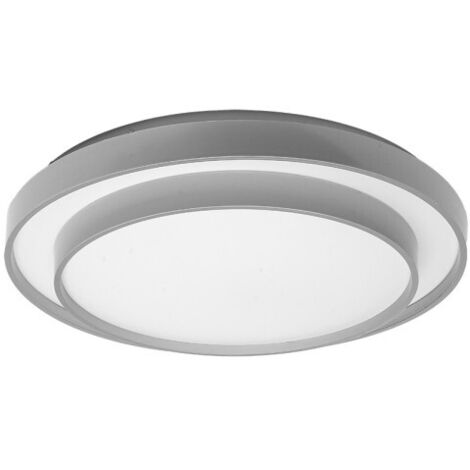 fana lampada da soffitto 60w 3000-4200-6500k bianco/argento 9x50x50cm 5400lm con telecomando e memoria