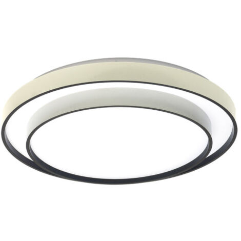 fana lampada da soffitto 60w 3000-4200-6500k bianco/nero 9x50x50cm 5400lm con telecomando