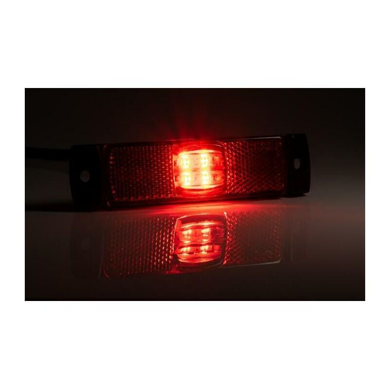 Image of Fanale di ingombro a led rosso 12/36V, Dimensione 59x39x29 mm, cavo in uscita 500 mm, temperatura d'esercizio -40°C a 55°C, Cons 64524