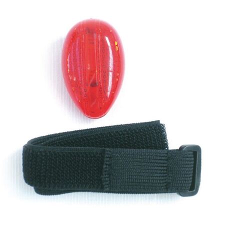 Fanale di sicurezza bici due LED rossi con fascia regolabile