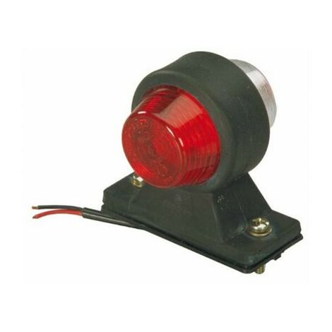 FANALE FANALINO 12V LUCE INGOMBRO LATERALE BIANCO ROSSO RIMORCHIO CARRELLI 30058