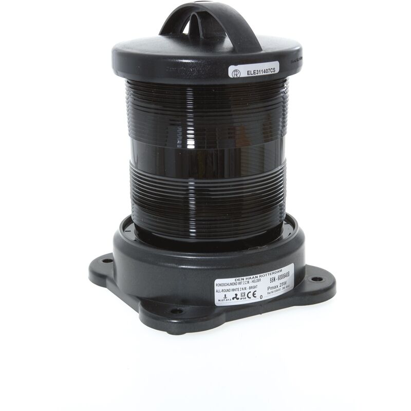 Fanale Nero a Luce Bianca 360°