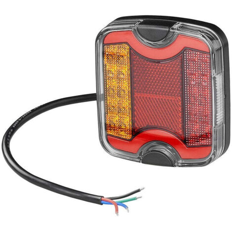 Fanale posteriore 4 funzioni 105 x 95 mm led glow sinistra