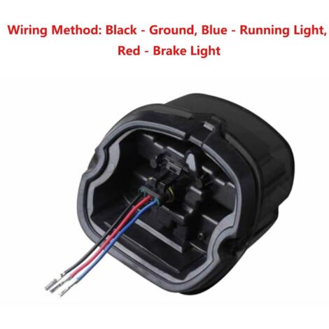 Fanale posteriore a 13 LED per moto con lente fumé rossa/nera per H-arley D-yna Road King Electra Glide Street Bob Touring Fanale posteriore a LED fumé con illuminazione rossa Linea freno
