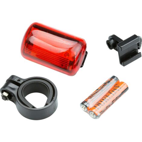 Fanale posteriore bici cinque LED rossi aggancio al telaio
