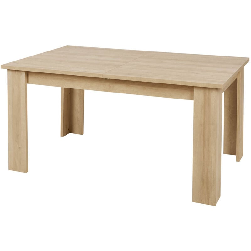 Altobuy - fanny - Table Repas Allongeable Aspect Bois et Pierre