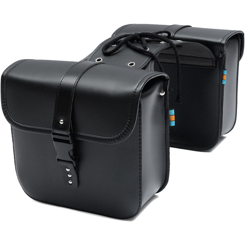 Insma - Fantablau 2x sacoches de selle moto universelles pour Harley Honda