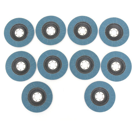 Fantablau Lot de 10 disques à lamelles de ponage en métal de 12,7 cm pour meuleuse d'angle en zircone, grain 80