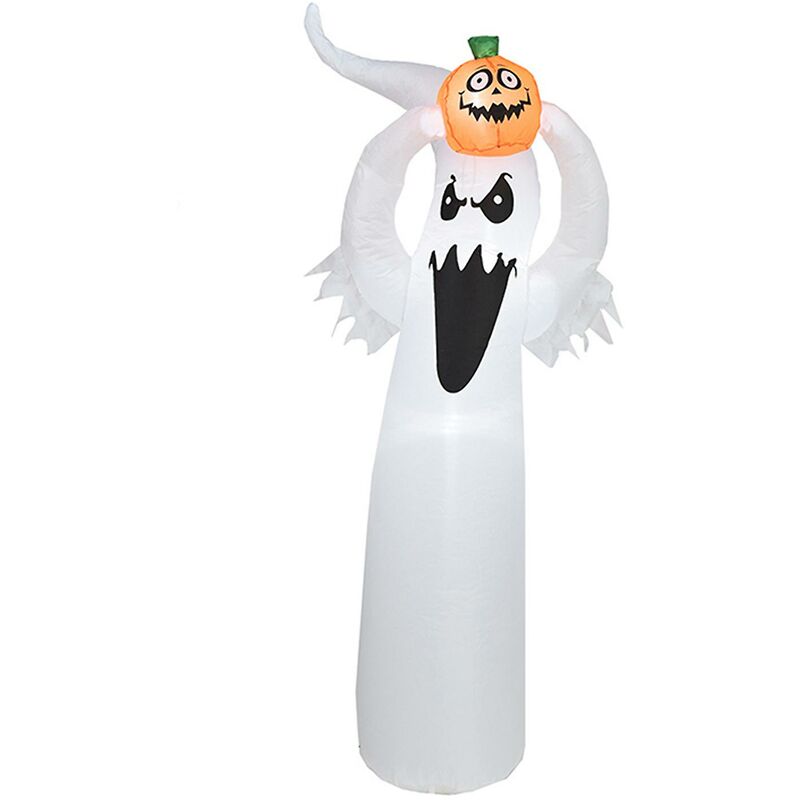 Fantasma gonfiabile di Halloween da 1,8 m con luci a led che gonfiano l'ornamento decorativo illuminato per il cortile