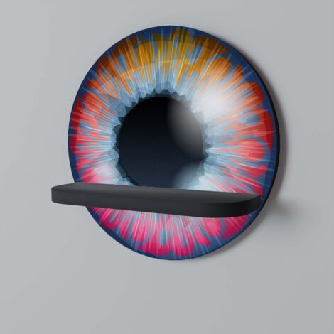 FANTASY EYE Rundes Regal Schwarz