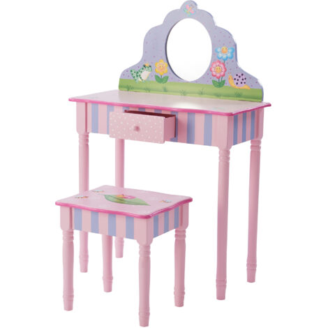 Fantasy Fields - Gioca Magic Garden Vanity tavolo e sgabello set con il Real Specchio  Bambini Mobili in legno TD-13245A