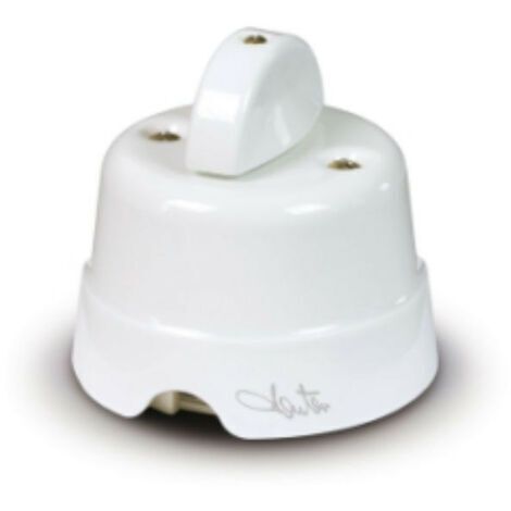Fanton 10AX 250V Keramik Wandschalter und Wecheselschalter Weiß 84001