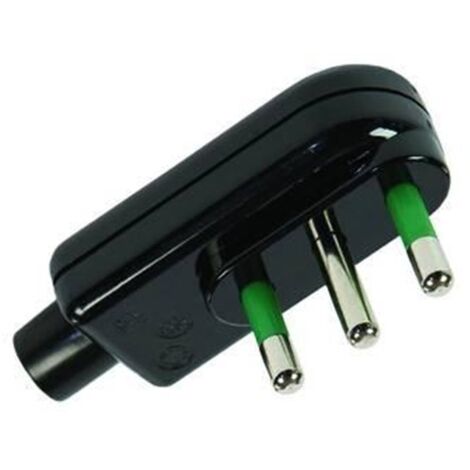 Fanton 80031 Spina piatta 90° italiana ribassata a squadra 2P+T 10A colore nero