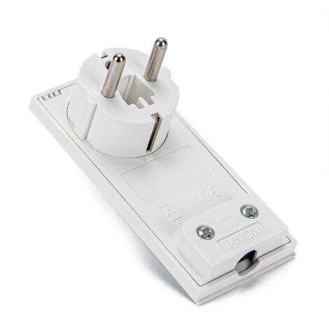 FANTON 80065 Spina schuko ultrapiatta salvaspazio orientabile 2P+T 16A mod. CLOCK Colore Bianco