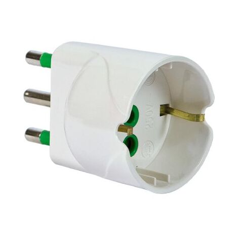 Fanton 82610-E Adapterstecker 2P+T 16A - Schukosteckdose 2P+T
