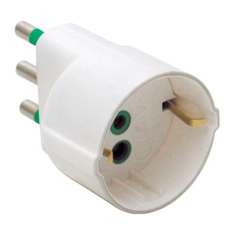 Fanton Adapterstecker 16A T und Schukosteckdose 16A Weiß 82130