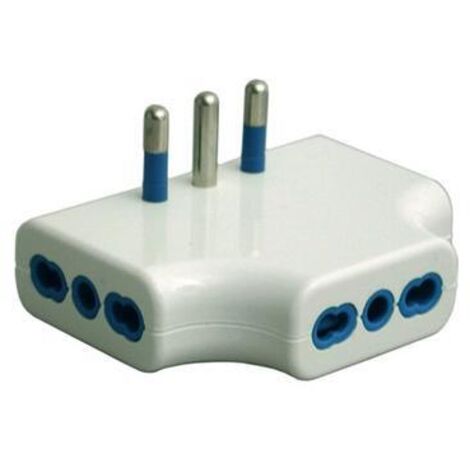 Fanton ADATTATORE TRIPLO PIATTO IN BLISTER 2P+T spina 16A/3 prese 10-16A Fanton