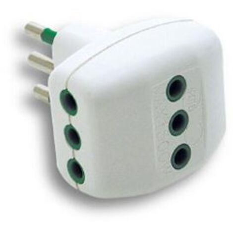 Fanton Adattatore Triplo Spina 2p+t 10a S11 Bianco