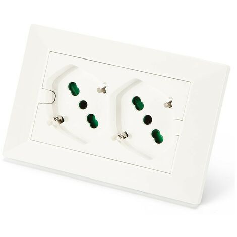 Fanton boÎte À encastrer multiprise pour 3 modules avec 2 prises universelles blanc 42100