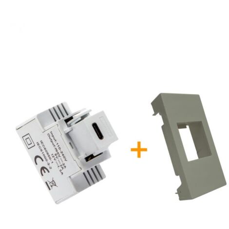 Fanton caricatore 1 USB-C 3A Ricarica rapida 18W Compatibile Matixgo Grigio - 82901