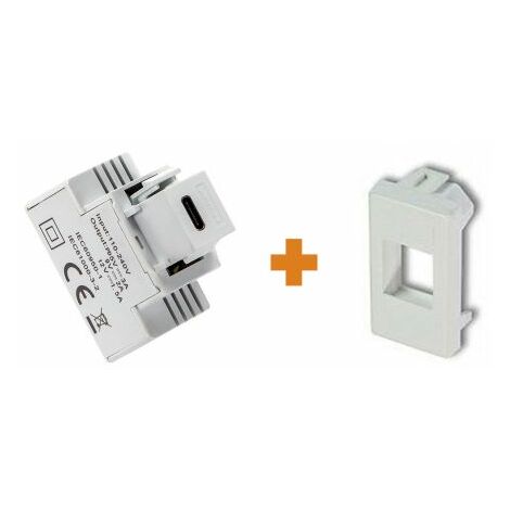 Fanton caricatore 1 USB-C 3A Ricarica rapida 18W da incasso Bticino matix - 82901