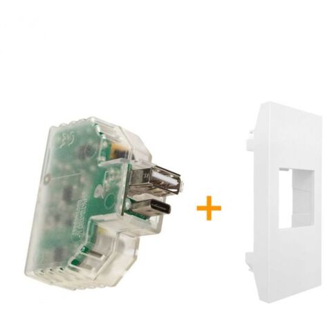Fanton caricatore caricatutto USB A+C compatibile Vimar Linea Bianco - 82893