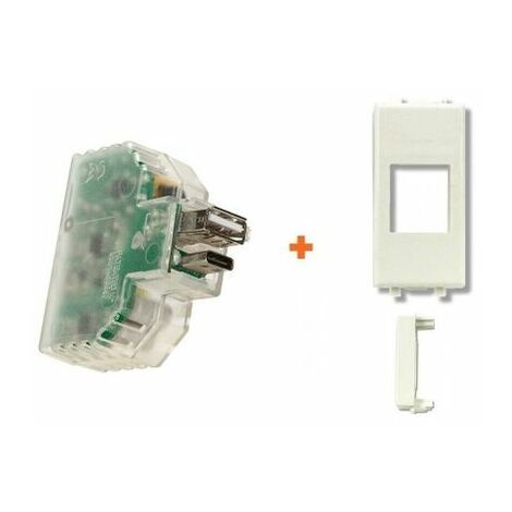 Fanton caricatore USB A+C incasso compatibile Ave Domus bianca - 52893-DB