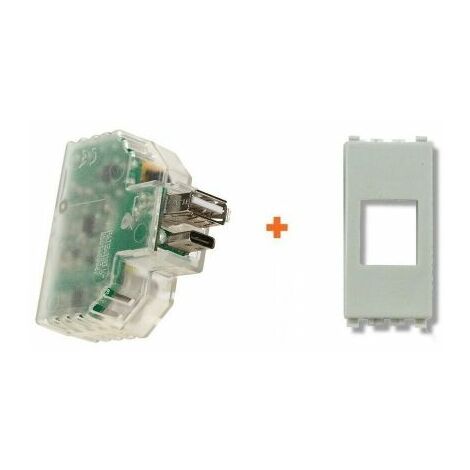 Fanton caricatore USB A+C incasso compatibile Bticino Luna bianca - 82893-LB