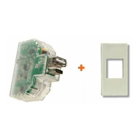 Fanton caricatore USB A+C incasso compatibile Legrand Mosaic - 82893-LM