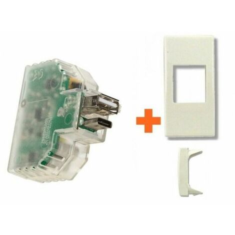 Fanton caricatore USB A+C incasso compatibile Legrand Vela Bianca - 82893-LB