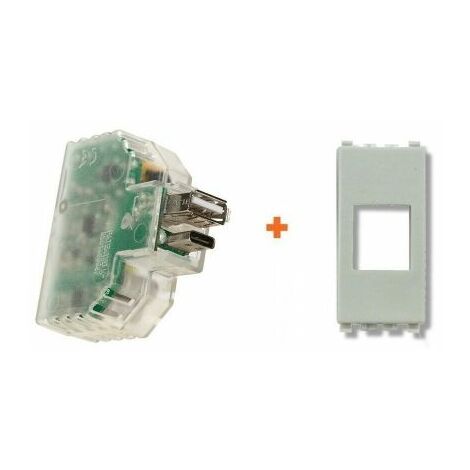 Fanton caricatore USB A+C incasso compatibile Vimar Arke bianca - 82893-AB