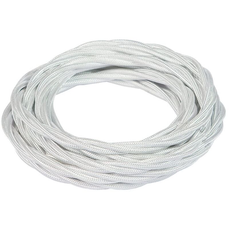 Fanton Cavo Elettrico Tessile Colore Bianco Treccia Seta 5mt 3g1.5 ...