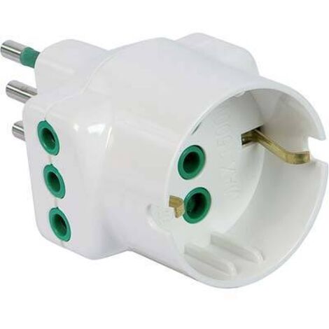 Fanton Dreifach-Zwischenstecker 2P+E 10A 2 Steckdosen 10A schuko 82670-E