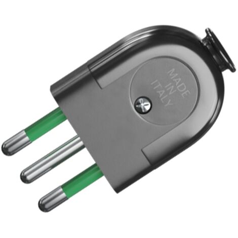 Fanton fiche droite 2P+E 10A S11 250V IP20 Noir 82511-E