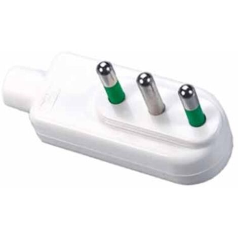Fanton Italienischer Schutzkontakt-Stecker 2X16A+E weiß 80040