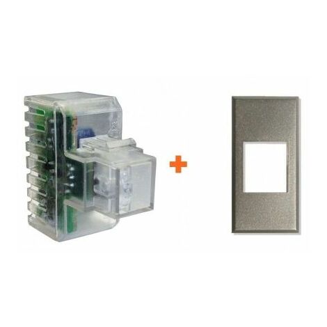 Fanton lampada notturna segna passo led compatibile Bticino Axolute grigio metallizzato - 82883-BA