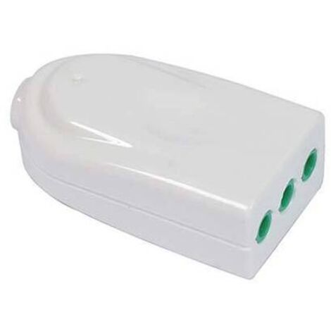 Fanton prise droite 2P+E 10A P11 Blanc 82560-E