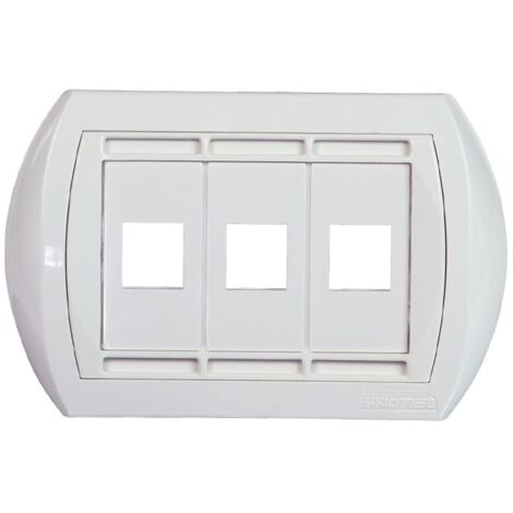 Fanton Universale Platte 3 Module RJ45 weiß 23952