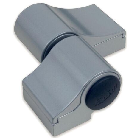 Fapim – Paumelle en applique pour porte d'entrée – 2 lames en aluminium – Axe de rotation 20 mm – Entraînement anti-effraction – Finition noir RAL 9005 satiné
