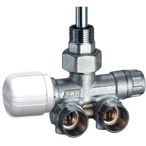 FAR 1436 Valvola Mono-Bitubo Termostatizzabile A Squadra Destra Ø1/2" Attacco Rame - 1436
