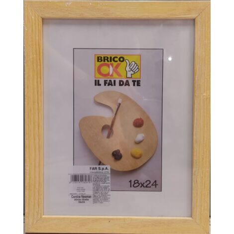 FAR S.P.A. - CORNICE NEWMAN GIALLA 18X24CM - IN LEGNO PINO
