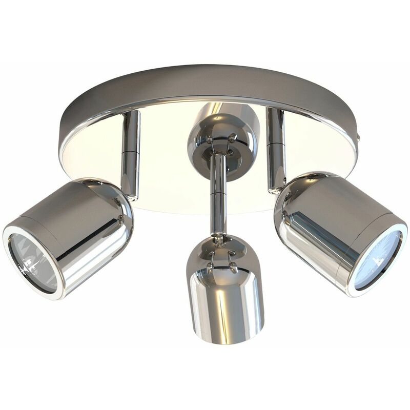 

Vala - Foco de techo ajustable IP44 25W * 3 Luz de techo de bañocon 3 focos, Lámpara de techo LED de ángulo ajustable, Bombilla 3xGU10 ,Sin bombilla